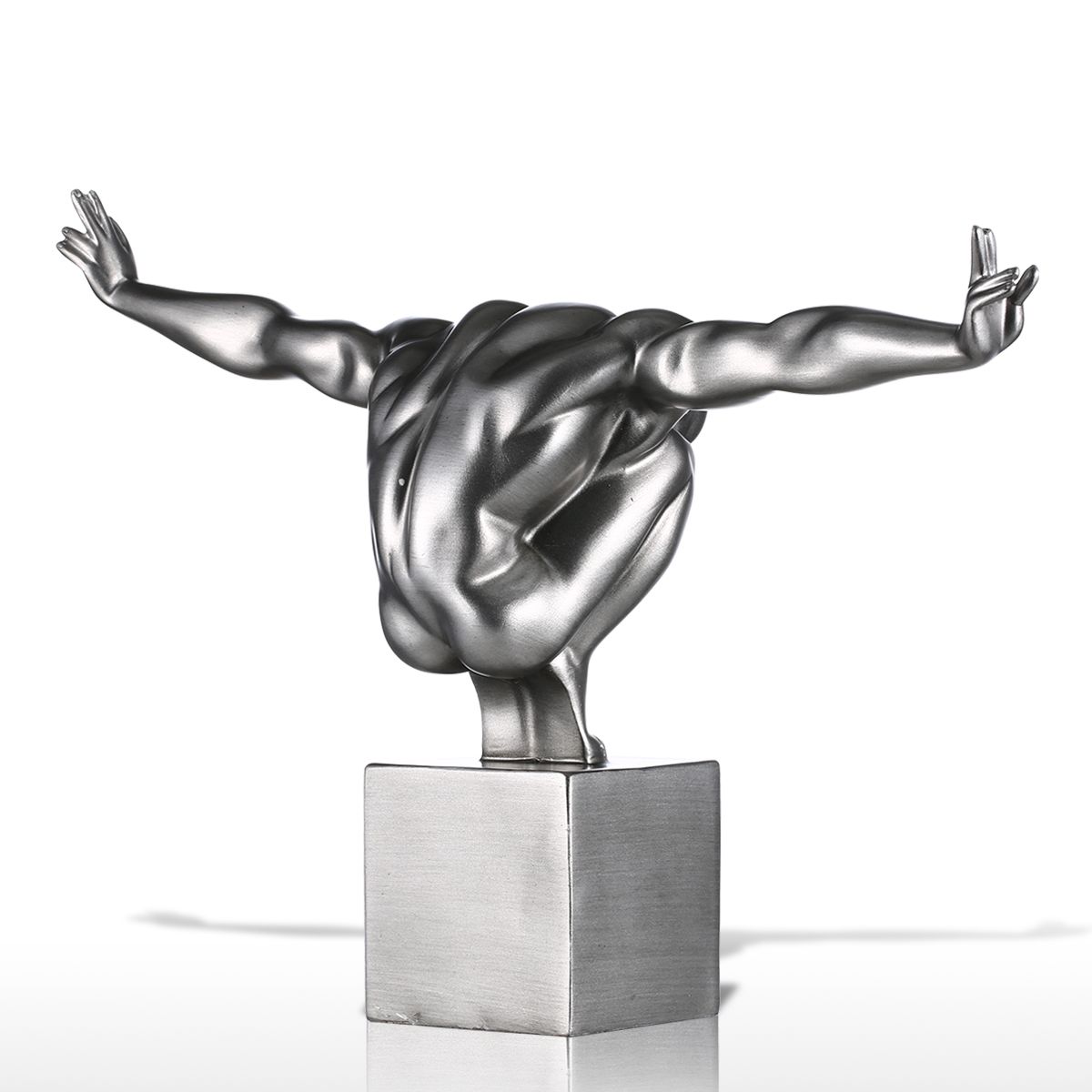 Best and cheap silver Tooarts Diver Resin Sculpture Home Decoration